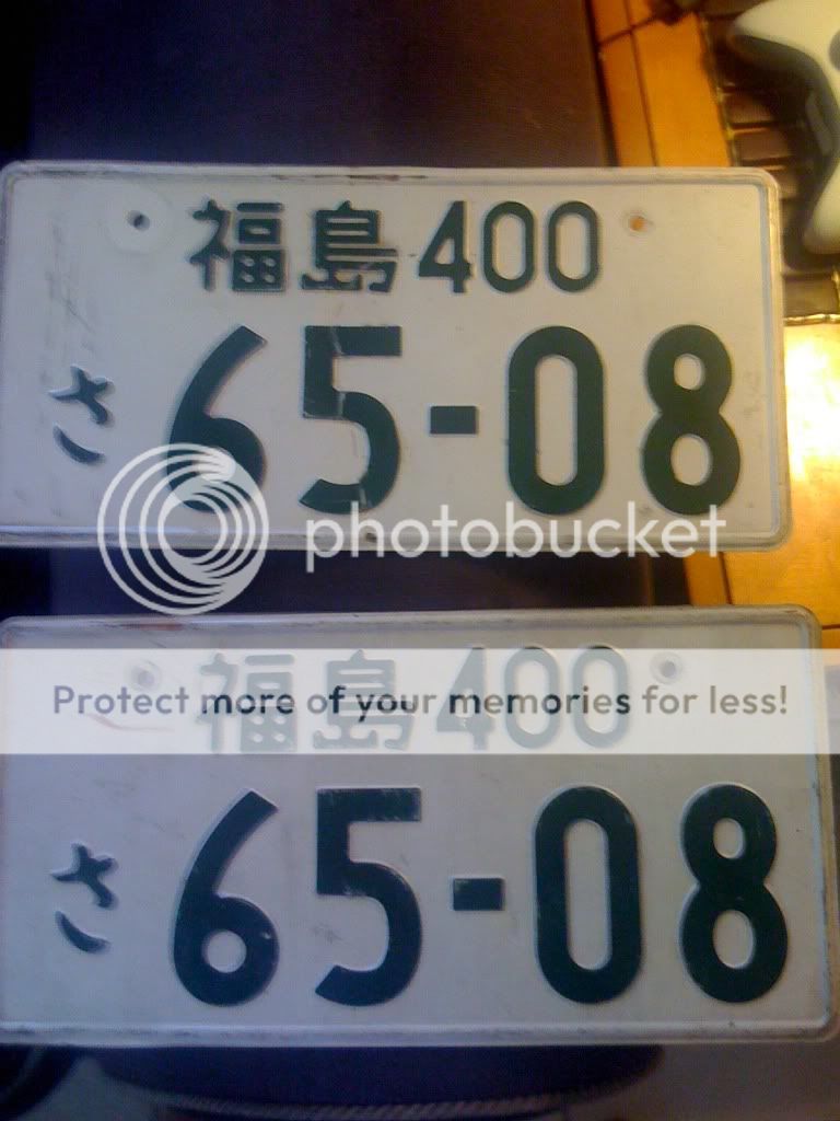 JDM Japanese plates CHEAP... Tampa Racing